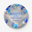 Search for navy blue and silver plates Birthday party