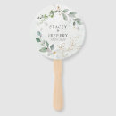 Search for rustic wedding hand fans Eucalyptus