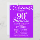 Search for purple 90th birthday invitations String lights