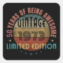 Search for 1973 vintage stickers Birthday