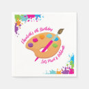Search for art napkins Colorful