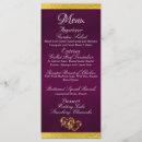 Search for purple and gold menus Calligraphy