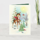 Search for vintage deer christmas cards Retro