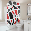 Search for red black gray shower curtains Abstract
