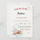 Search for vintage airplane birthday invitations Adventure awaits