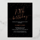 Search for rose gold 70th birthday invitations Seventieth