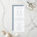 Search for dusty blue wedding programs Vintage crest