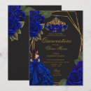 Search for royal blue black birthday invitations Mis quince anos