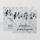 Search for music bridal shower invitations Piano keys