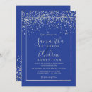 Search for royal blue and silver wedding invitations Modern