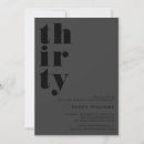 Search for black 30th birthday invitations Thirty