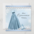 Search for snowflake quinceanera invitations Blue