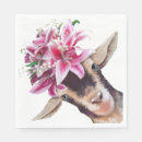 Search for farm animals napkins Pink