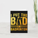 Search for badminton birthday cards Funny