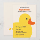 Search for rubber duck birthday invitations Yellow