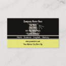 Search for college professor business cards School
