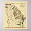 Search for georgia state map art Antique