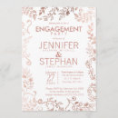 Search for white and gold engagement party invitations Flowers