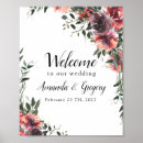 Search for burgundy floral wedding signs Bohemian