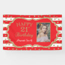 Search for red and gold banners Happy birthday