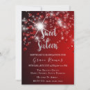 Search for red and silver sweet 16 invitations Daughter