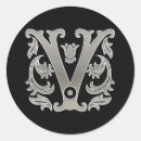Search for letter v stickers Monogrammed