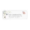 Search for butterfly return address labels Baby shower