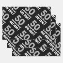 Search for funny 50th birthday wrapping paper Fifty