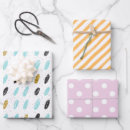 Search for blue and pink striped wrapping paper Girly
