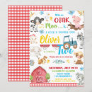 Search for farm animal birthday invitations Watercolor farm animals