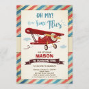 Search for airplane birthday invitations Vintage