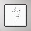 Search for abstract face art One line