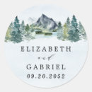 Search for mountain wedding stickers Evergreen pine tree country