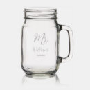 Search for mason jars Mr and mrs