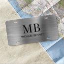 Search for silver license plates Monogrammed