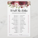 Search for would she rather game bridal shower gifts Elegant