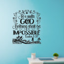 Search for nothing is impossible with god posters Luke 1 37