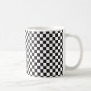 Search for black white checkered pattern mugs Chic
