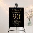 Search for 90th birthday decor Black and gold