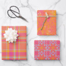 Search for orange and blue wrapping paper Tartan