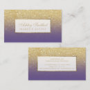Search for purple glitter business cards Elegant