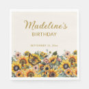 Search for sunflower napkins Butterfly