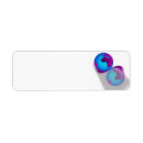 Search for world map return address labels Blue