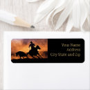 Search for western return address labels Cowboy