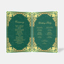 Search for green gold wedding programs Ceremony