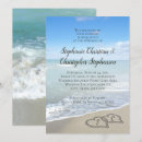 Search for florida wedding invitations Hearts in the sand