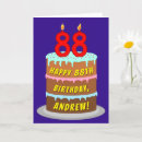 Search for 88th birthday cards 88 years old