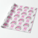 Search for 80th birthday wrapping paper Floral