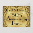 Search for 50th anniversary invitation postcards Fifty