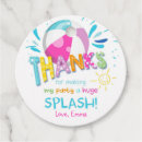 Search for pool party favor tags Thank you tags